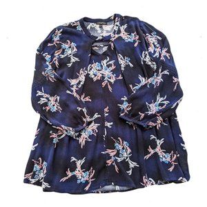LANE BRYANT Floral Crinkle Tunic Top